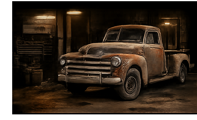 Un-retored American Pickup Truck American Chevy Pickup in need to restoration